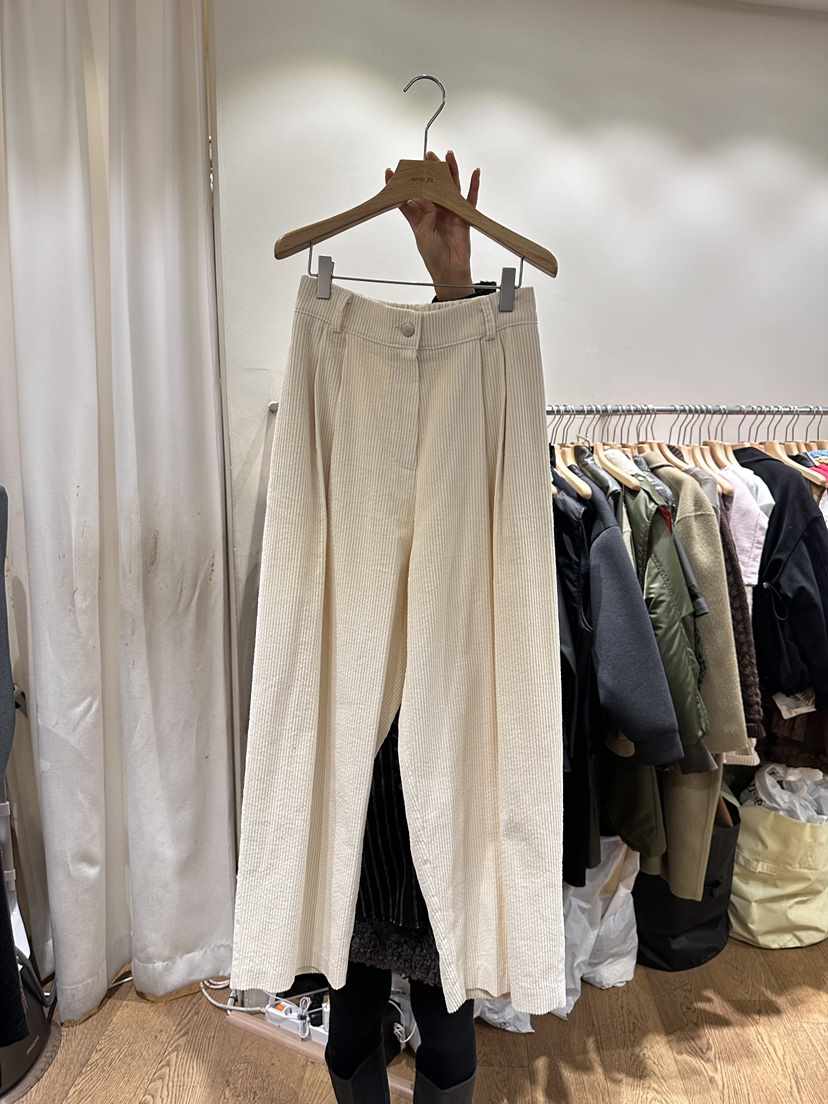 AUVERFIT東大門㊣直郵女裝新款熱賣25秋冬職業真品休閑褲褶裥AUVERFIT休閑褲