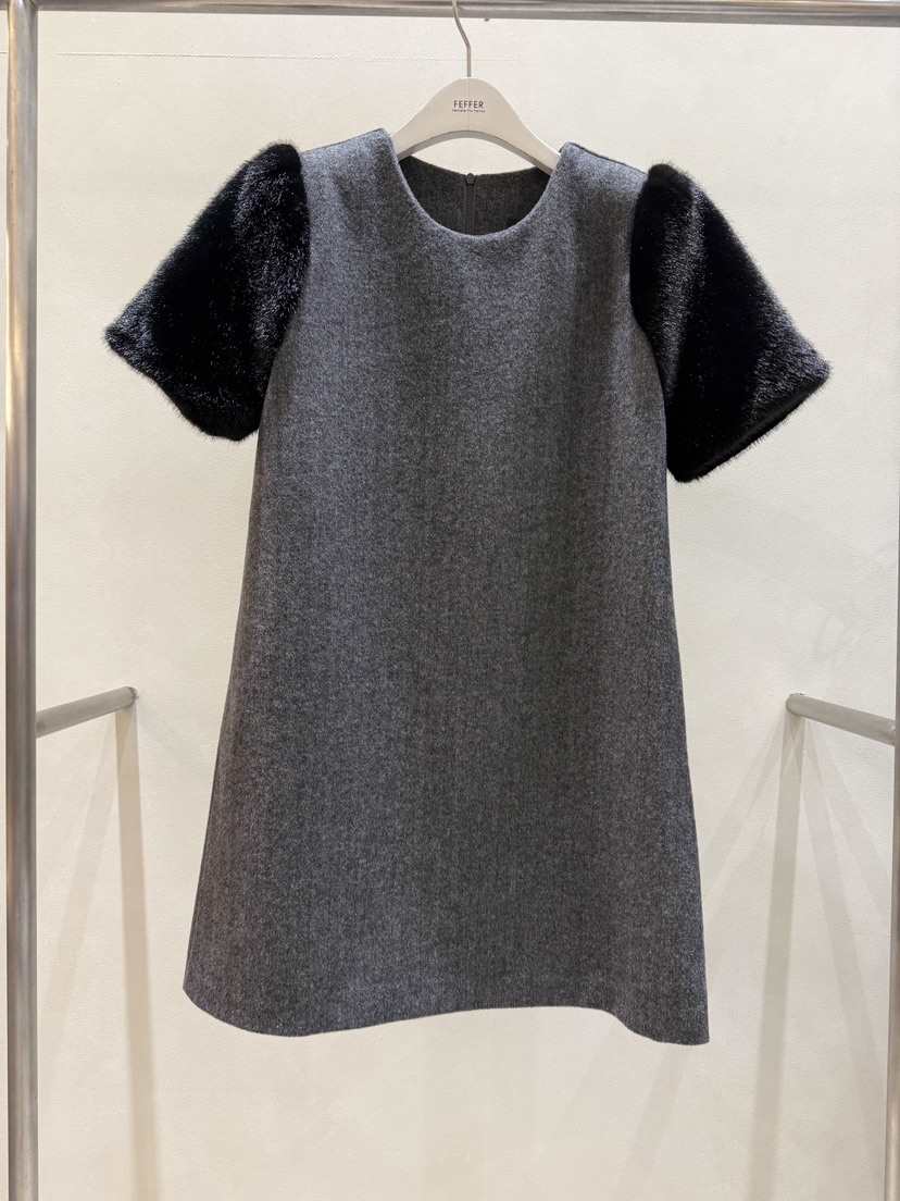 FEFFER韓國代購㊣女裝新款休閑熱賣推薦時尚真品連衣裙皮草FEFFER連衣裙