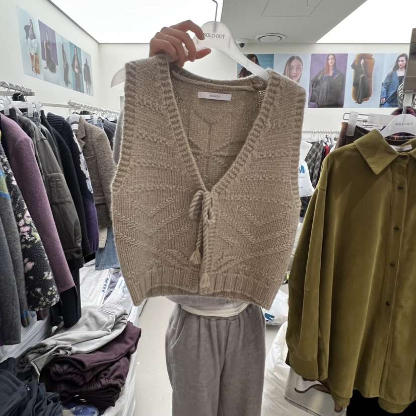 SOLD OUT韓國代購㊣女士新款熱賣職業推薦休閑時尚真品馬甲SOLD OUT馬甲