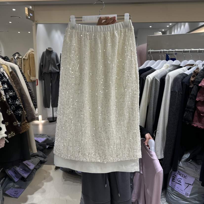 BENE東大門㊣實拍女士新品推薦人氣休閑25秋冬職業時尚長裙BENE長裙