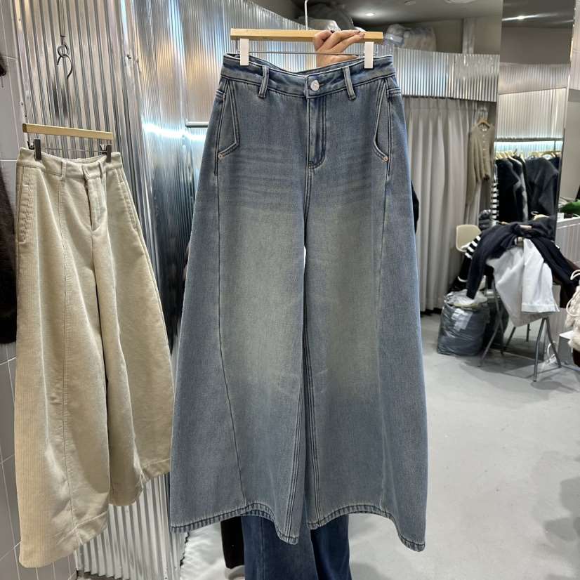 ALEGRE東大門㊣直郵女裝新款真品職業時尚休閑25秋冬牛仔褲ALEGRE牛仔褲