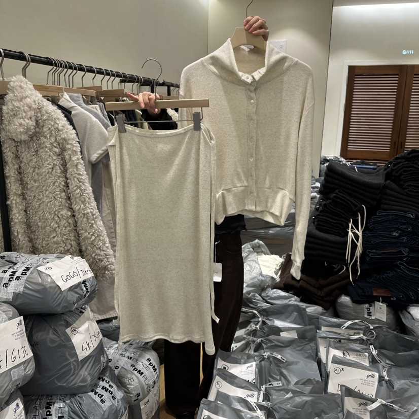 GILLI東大門㊣實拍女裝新款時尚25秋冬真品熱賣休閑套裝安哥拉GILLI套裝