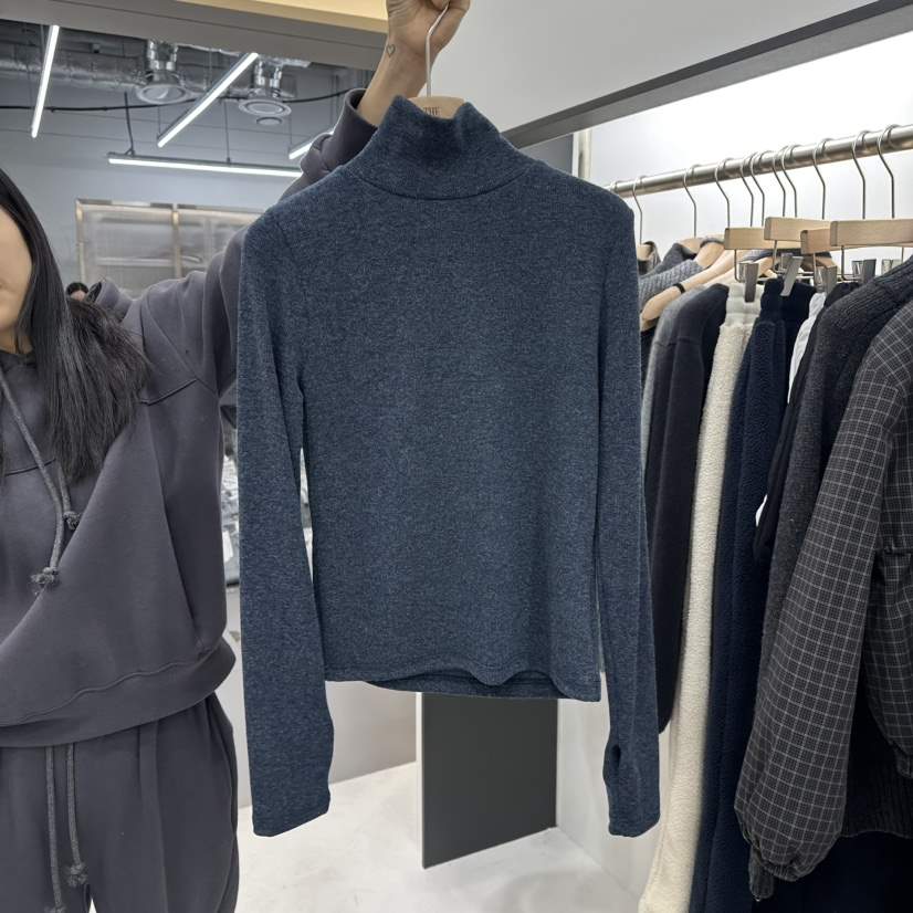 THE VALUE韓國直郵㊣女裝新品人氣推薦熱賣25秋冬長袖T恤高領THE VALUE長袖T恤