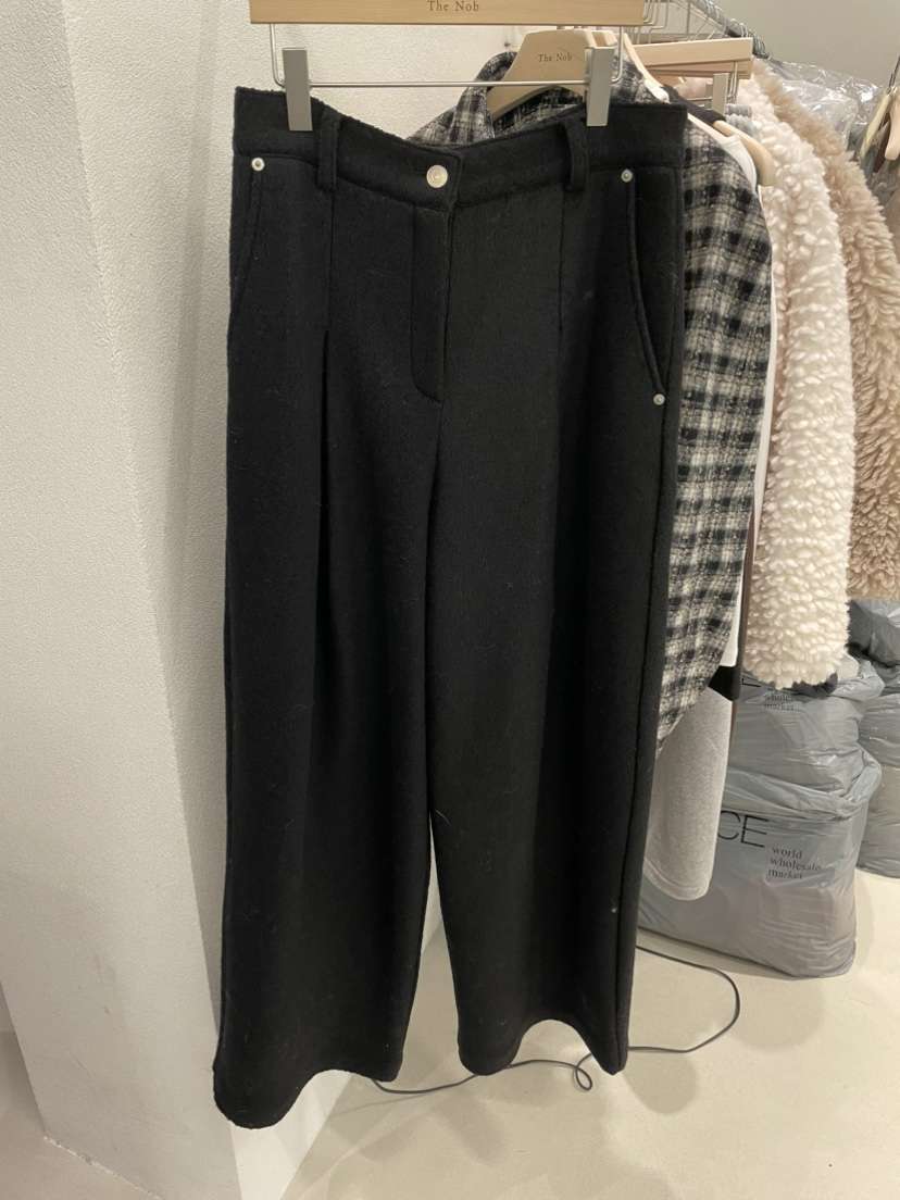 NOB東大門㊣直郵女裝新款熱賣人氣休閑休閑褲不含腰帶毛圈羊毛NOB休閑褲