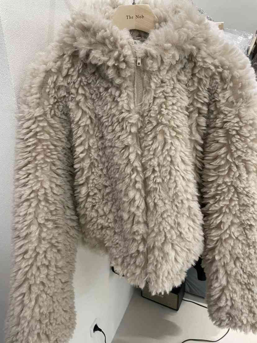 NOB韓國直郵㊣女裝新款人氣休閑熱賣職業25秋冬短款大衣拉鏈NOB短款大衣