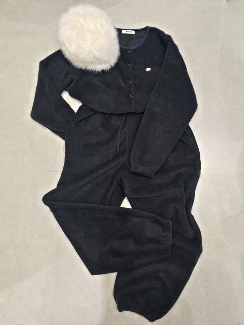 LIKEVAM東大門㊣直郵女士新款熱賣職業人氣連體褲含帽子抓絨LIKEVAM連體褲