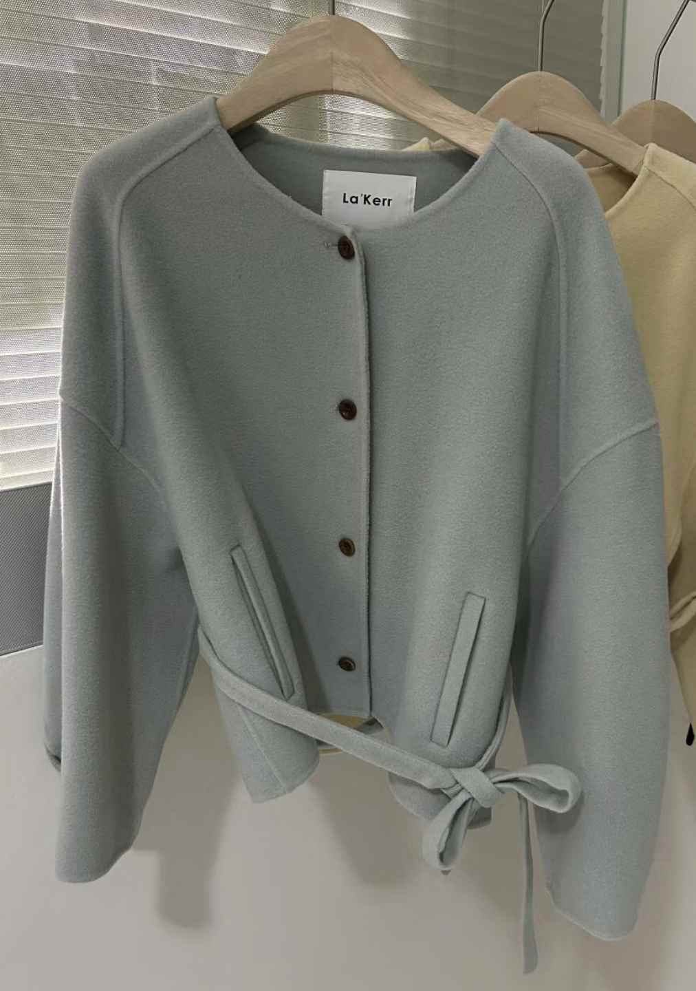 LA KERR東大門㊣直郵女裝新款真品25秋冬休閑時尚短款大衣LA KERR短款大衣