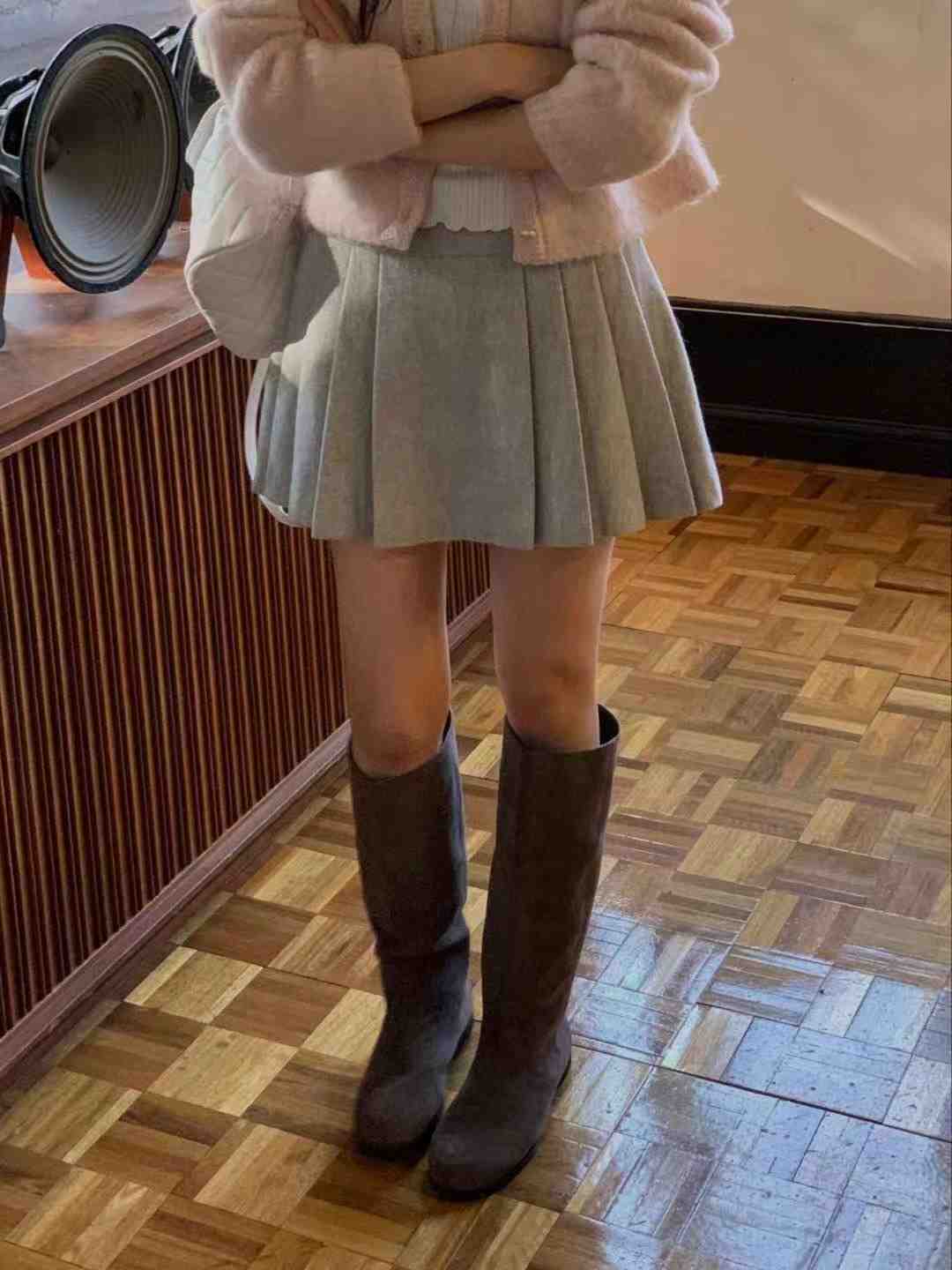 MIELLE-미엘르-OT東大門㊣實拍女裝新款推薦熱賣25秋冬短裙MIELLE-미엘르-OT短裙