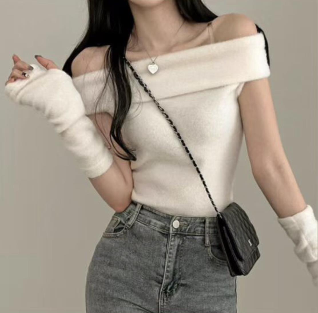 HOLYMOLY韓國直郵㊣女裝新款休閑25秋冬熱賣針織衫兔子保暖HOLYMOLY針織衫