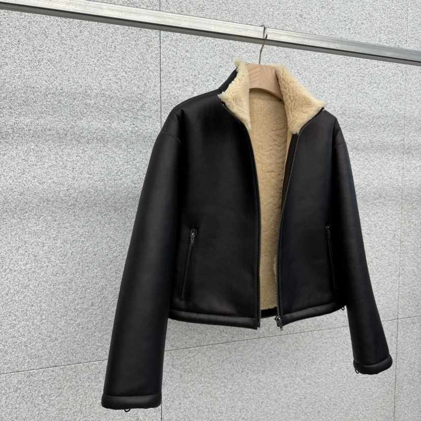 AT THE BAGEL東大門㊣代購女士新款25秋冬熱賣推薦皮衣加絨AT THE BAGEL皮衣