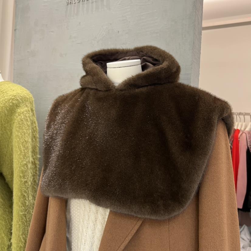 SALONDEMAG東大門㊣實拍女士新品25秋冬推薦真品圍巾披肩貂皮SALONDEMAG圍巾/披肩