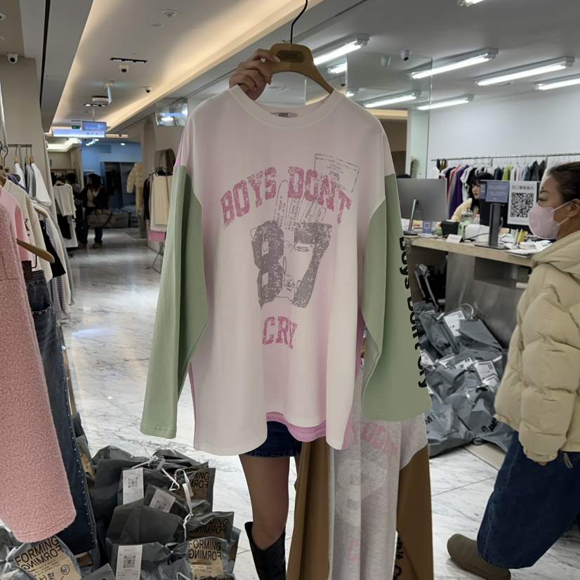 FORMING-P韓國代購㊣女裝新品休閑25秋冬時尚人氣熱賣長袖T恤FORMING-P長袖T恤