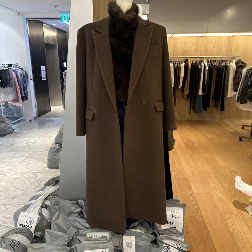 LEFANCY韓國直郵㊣女裝新品推薦人氣職業時尚25秋冬中長款大衣LEFANCY中長款大衣