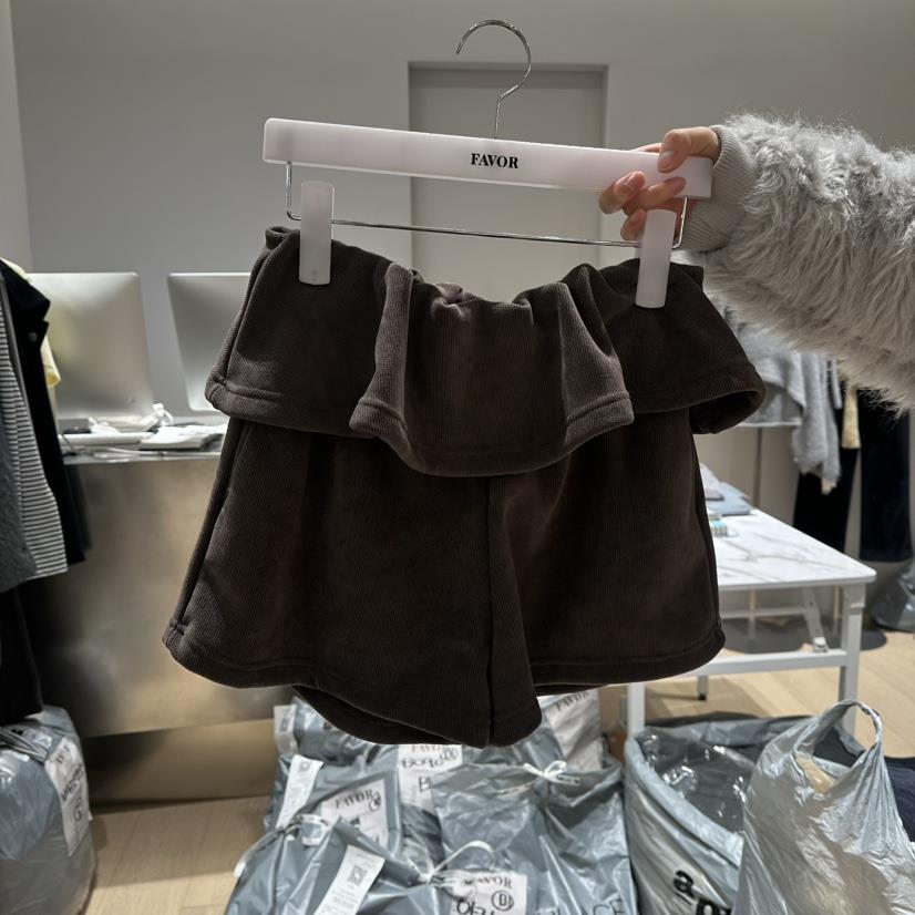 FAVOR-P韓國代購㊣女士新款推薦人氣職業熱賣休閑短褲加絨FAVOR-P短褲