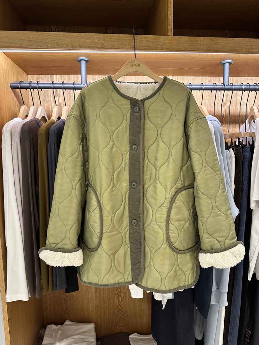 HI YANN韓國代購㊣女士新品人氣25秋冬真品推薦時尚夾克絎縫HI YANN夾克