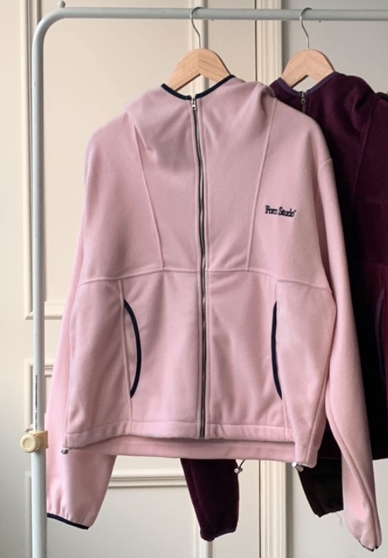 FORMSTUDIO韓國代購㊣女裝新款推薦人氣衛衣連帽拉鏈衫抓絨FORMSTUDIO衛衣