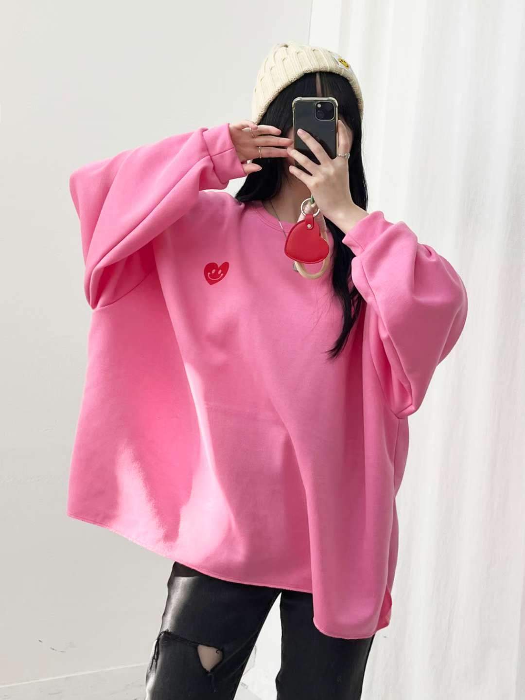 POMNANA韓國代購㊣女裝新品熱賣推薦休閑時尚25秋冬人氣衛衣POMNANA衛衣