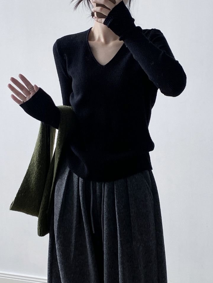 STAY HERE韓國代購㊣女裝新款推薦熱賣真品職業時尚針織衫STAY HERE針織衫