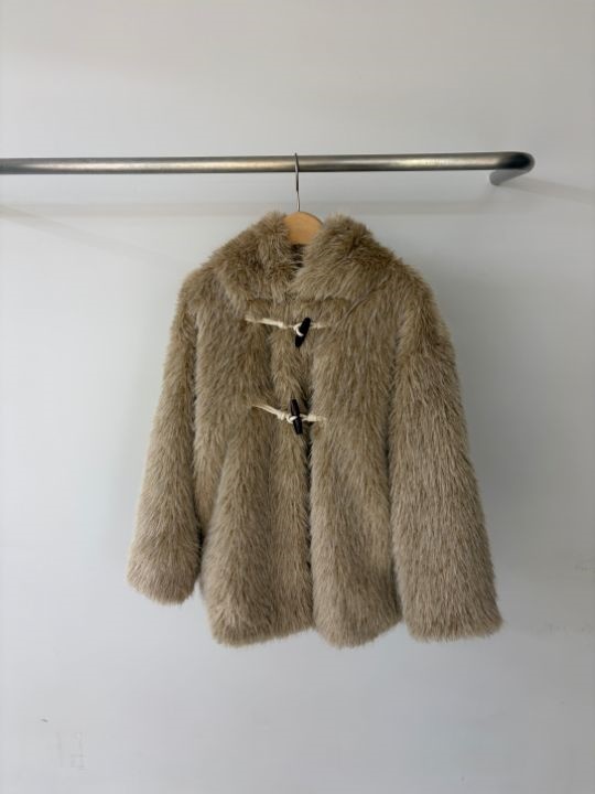 CALLIT東大門㊣直郵女裝新款休閑時尚人氣短款大衣皮草連帽CALLIT短款大衣