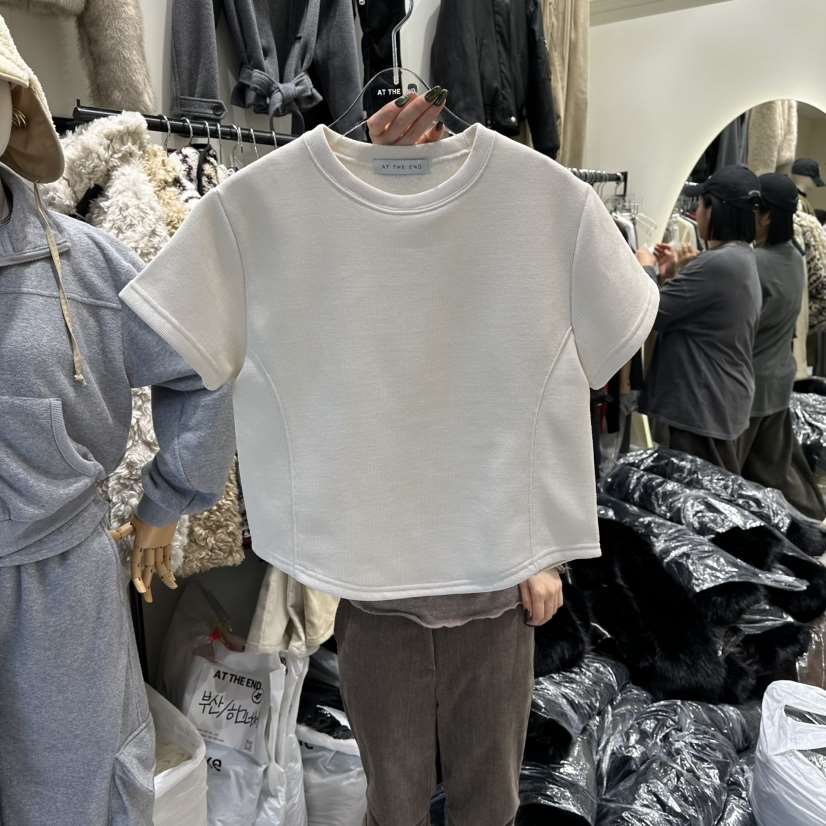 AT THE END東大門㊣實拍女裝新款休閑推薦熱賣真品T恤加絨AT THE ENDT恤