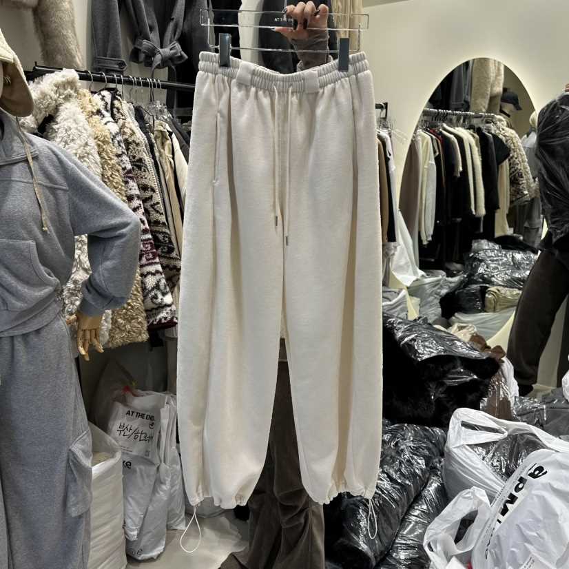 AT THE END韓國直郵㊣女裝新款時尚職業真品休閑休閑褲加絨AT THE END休閑褲