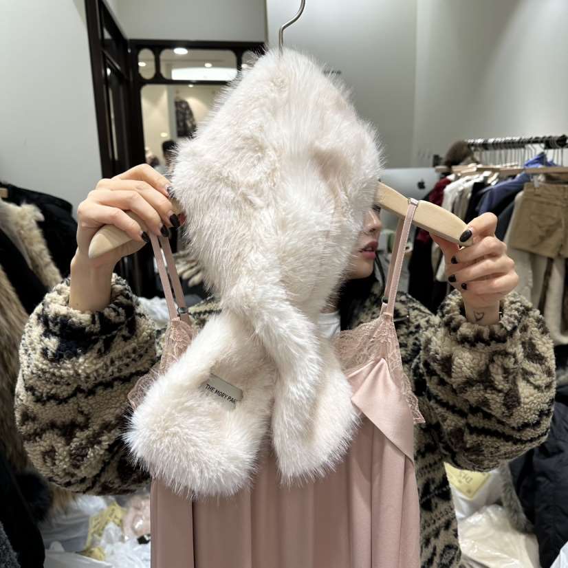 THEMORYPARK韓國直郵㊣女裝新品時尚推薦人氣圍巾披肩皮草圍巾THE MORY PARK圍巾/披肩