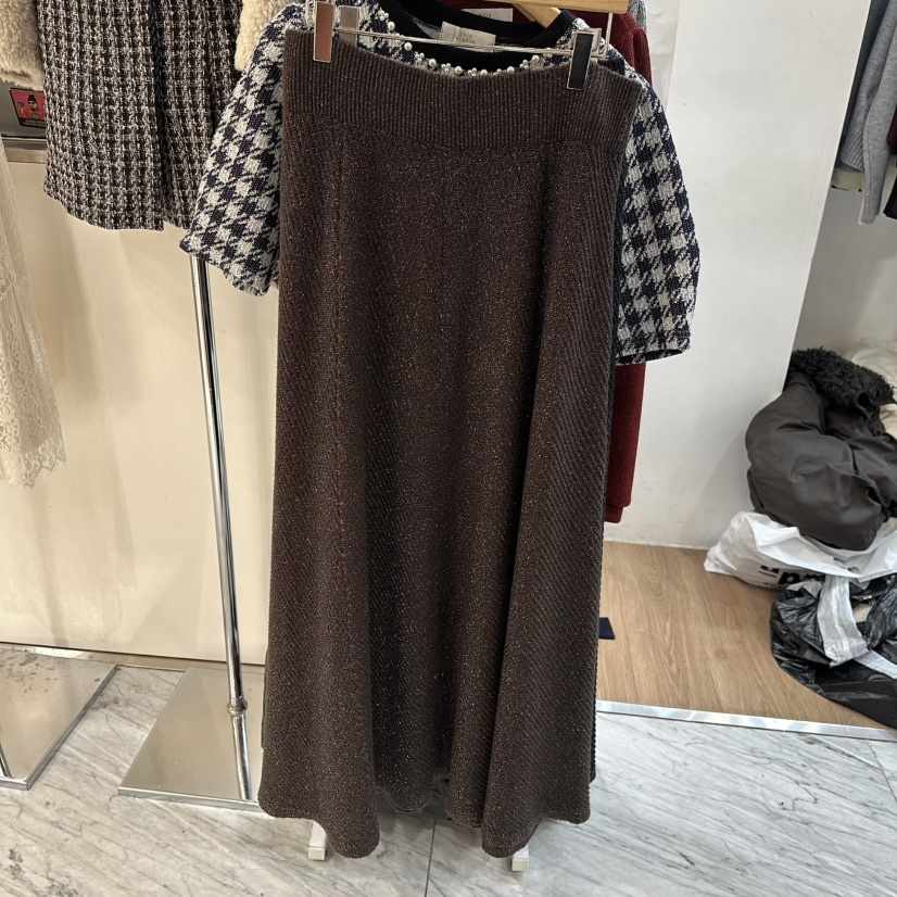 ABLESTUDIO東大門㊣實拍女裝新品推薦熱賣25秋冬時尚休閑長裙ABLESTUDIO長裙