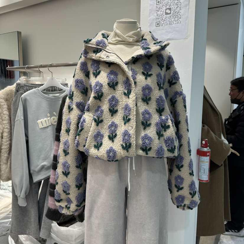 BAHATI東大門㊣實拍女裝新款人氣時尚25秋冬推薦職業夾克花朵BAHATI夾克