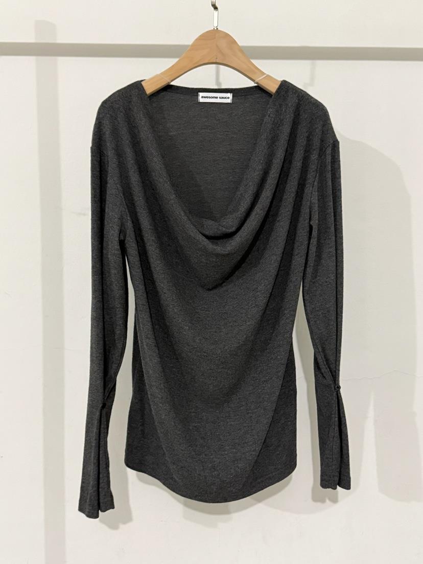 AWESOMESAUCE東大門㊣代購女士新品25秋冬休閑職業真品長袖T恤AWESOME SAUCE長袖T恤