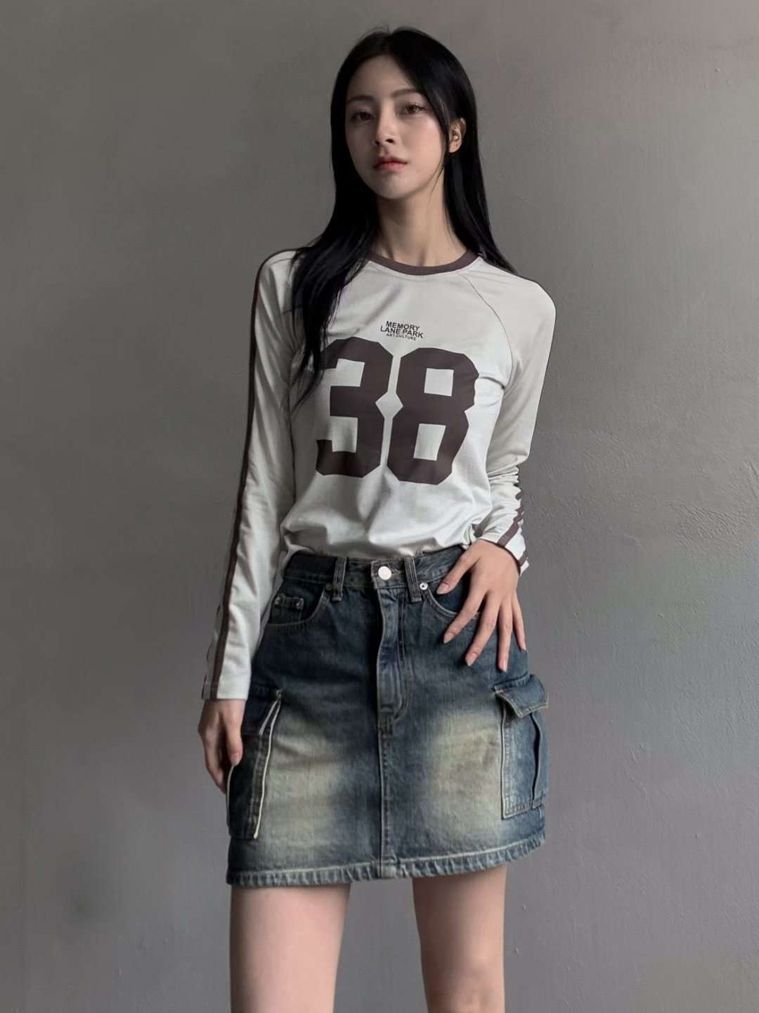 OUTT韓國直郵㊣女士新款真品人氣職業休閑時尚熱賣25秋冬長袖T恤OUTT長袖T恤