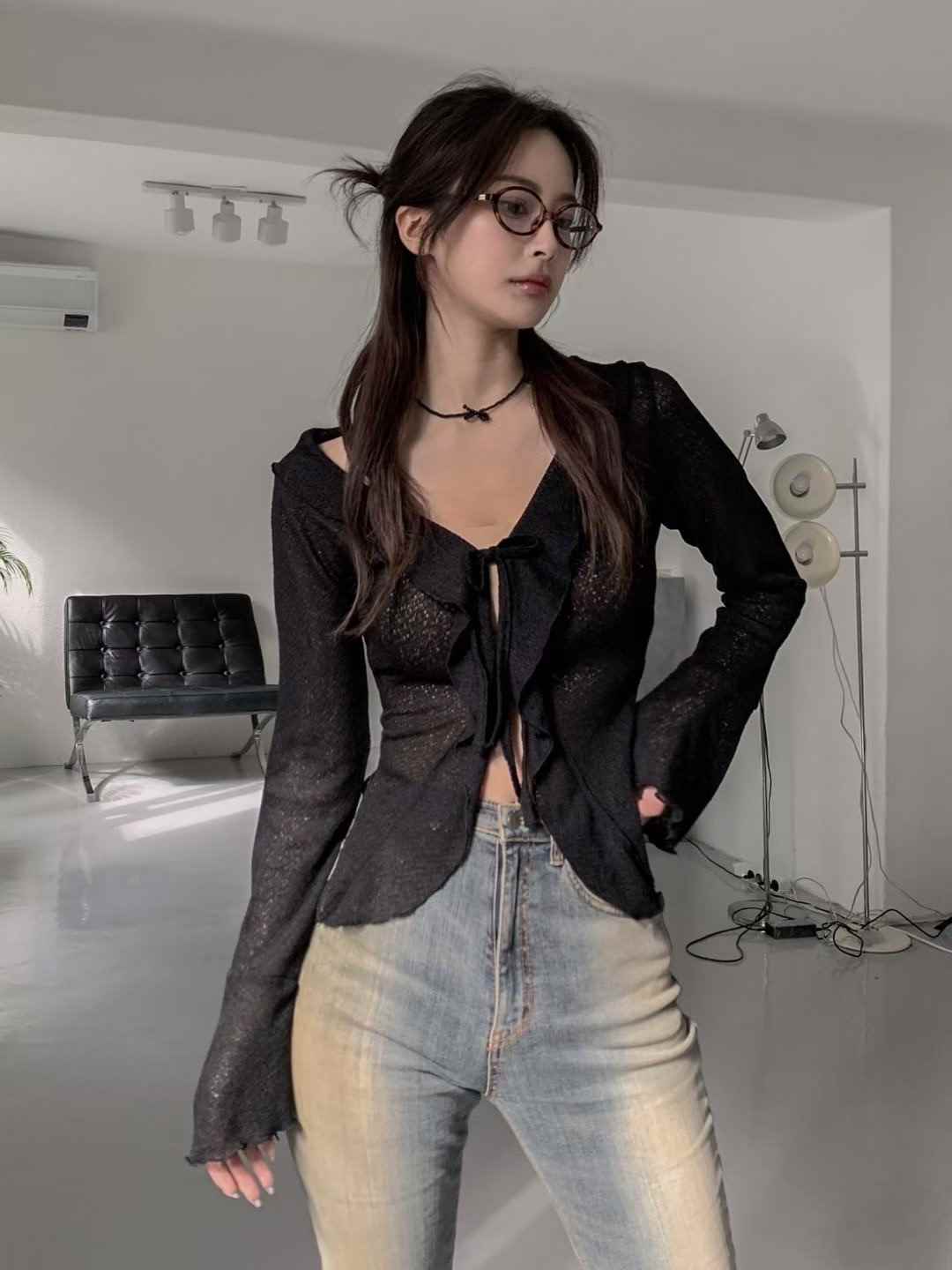 OUTT東大門㊣直郵女士新品真品時尚職業人氣25秋冬推薦針織衫OUTT針織衫