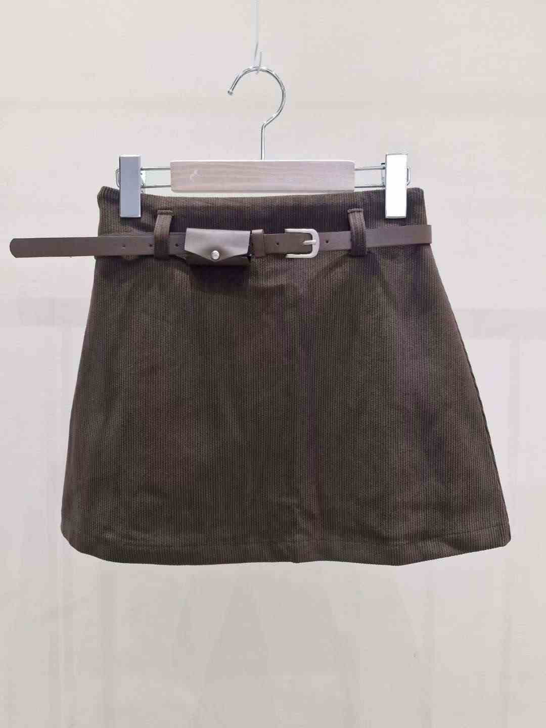 IF U-이퓨-T東大門㊣代購女裝新款人氣25秋冬短裙不含腰帶IF U短裙