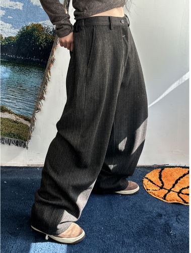 KALEIDOSCOPE東大門㊣實拍女裝新款人氣休閑褲男女同款條紋KALEIDOSCOPE休閑褲