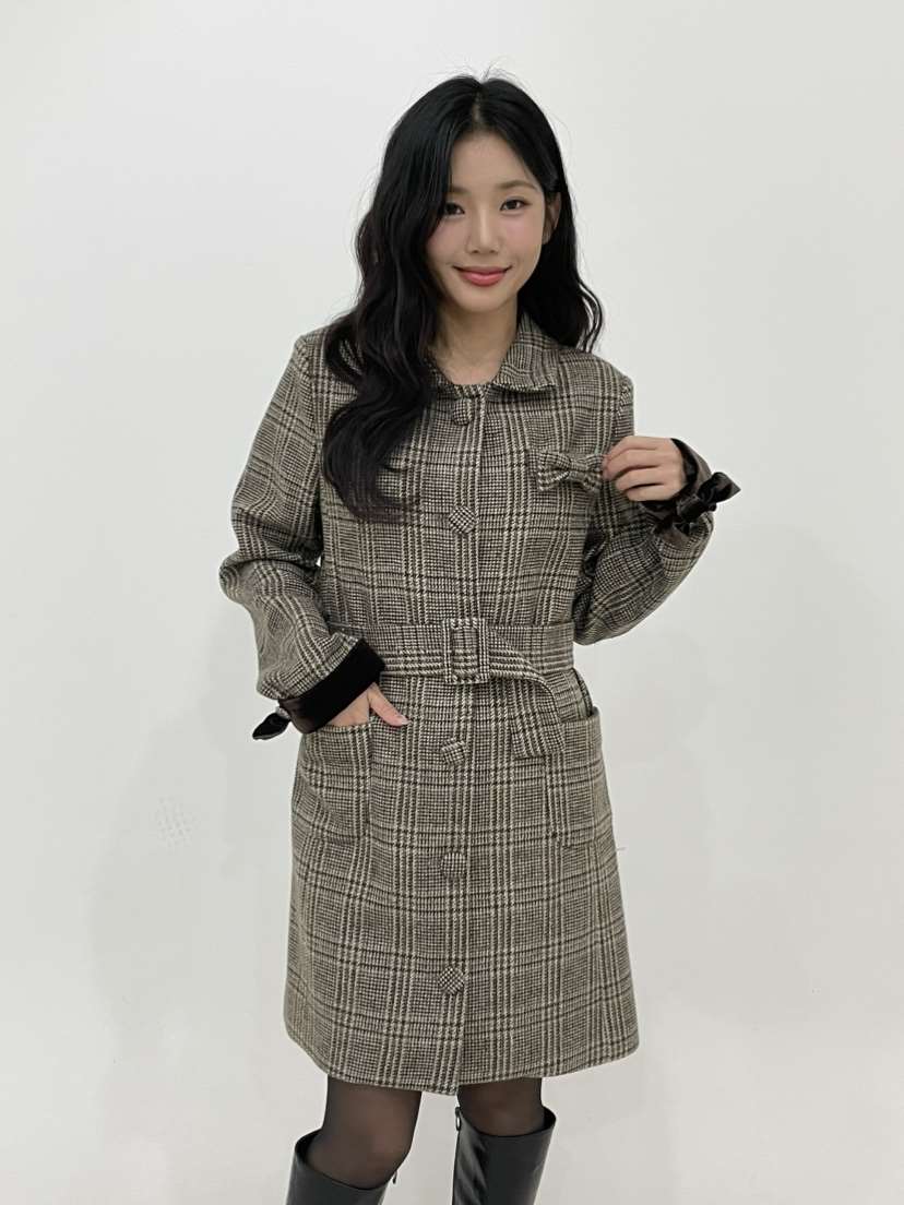 NAPKIN東大門㊣直郵女士新款25秋冬人氣休閑推薦連衣裙含腰帶NAPKIN連衣裙