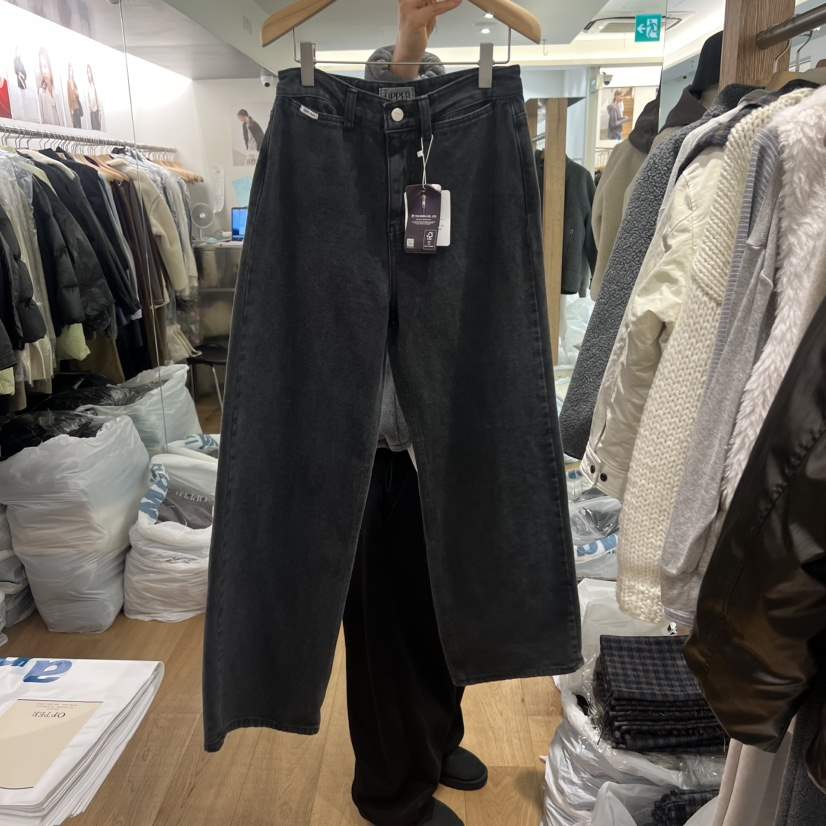 OP PER東大門㊣實拍女士新品職業休閑時尚25秋冬熱賣牛仔褲OPPER-simplebeige牛仔褲