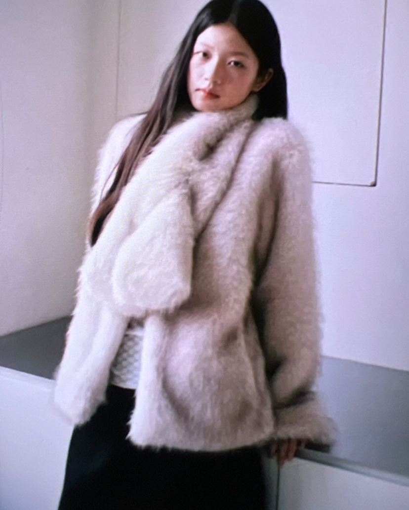 OBJET東大門㊣代購女士新款推薦熱賣職業人氣休閑25秋冬短款大衣love us u/OBJET短款大衣