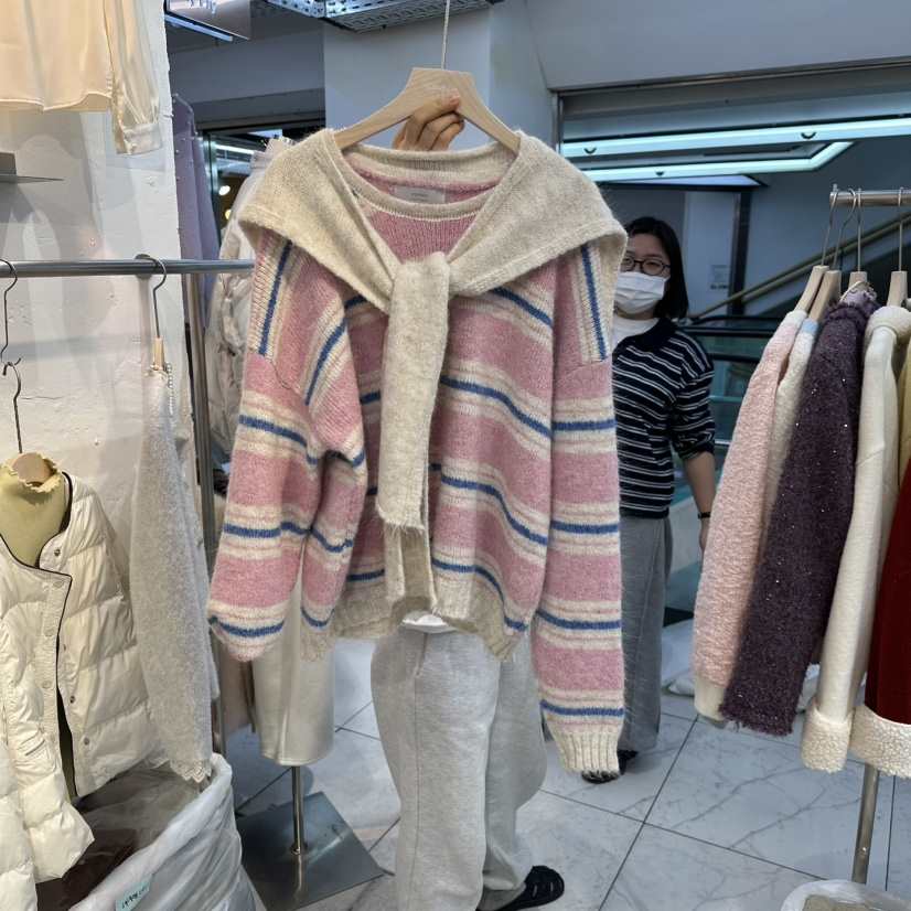 FLY FLY東大門㊣直郵女裝新品25秋冬真品人氣職業針織衫披肩FLY FLY針織衫