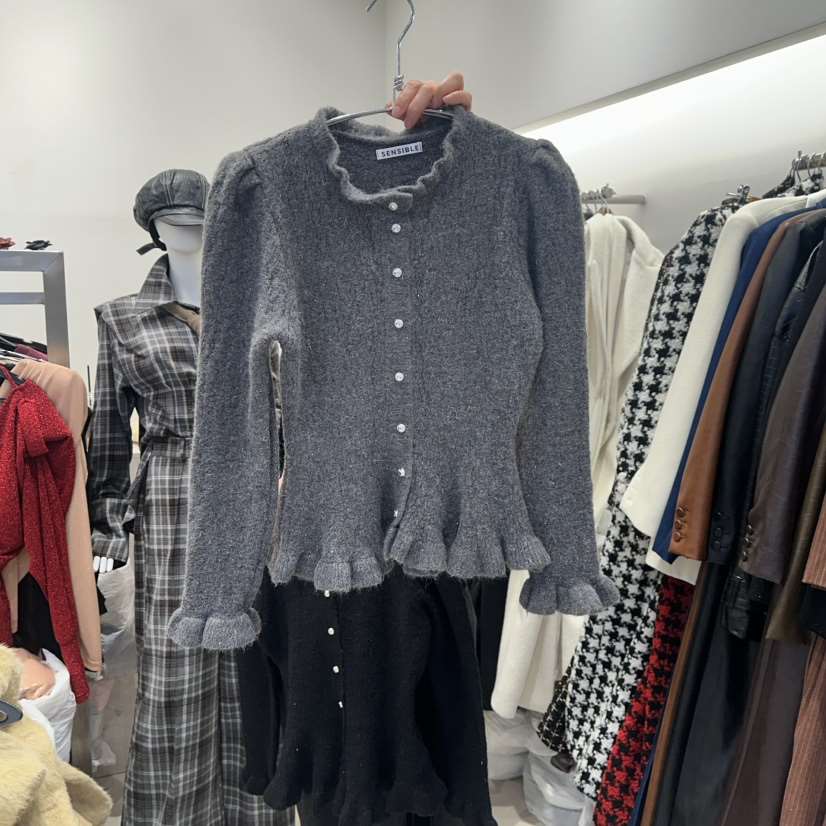 SENSIBLE-S韓國直郵㊣女士新品25秋冬人氣職業針織衫開衫紐扣SENSIBLE針織衫