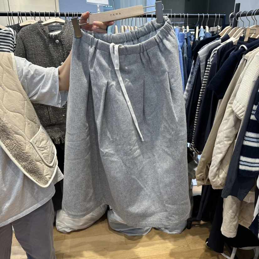 TARA東大門㊣實拍女士新品職業休閑25秋冬半身裙中短裙羊毛TARA半身裙/中短裙