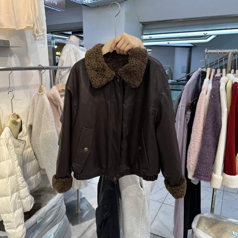 FLY FLY東大門㊣實拍女士新品休閑推薦真品熱賣25秋冬皮衣FLY FLY皮衣