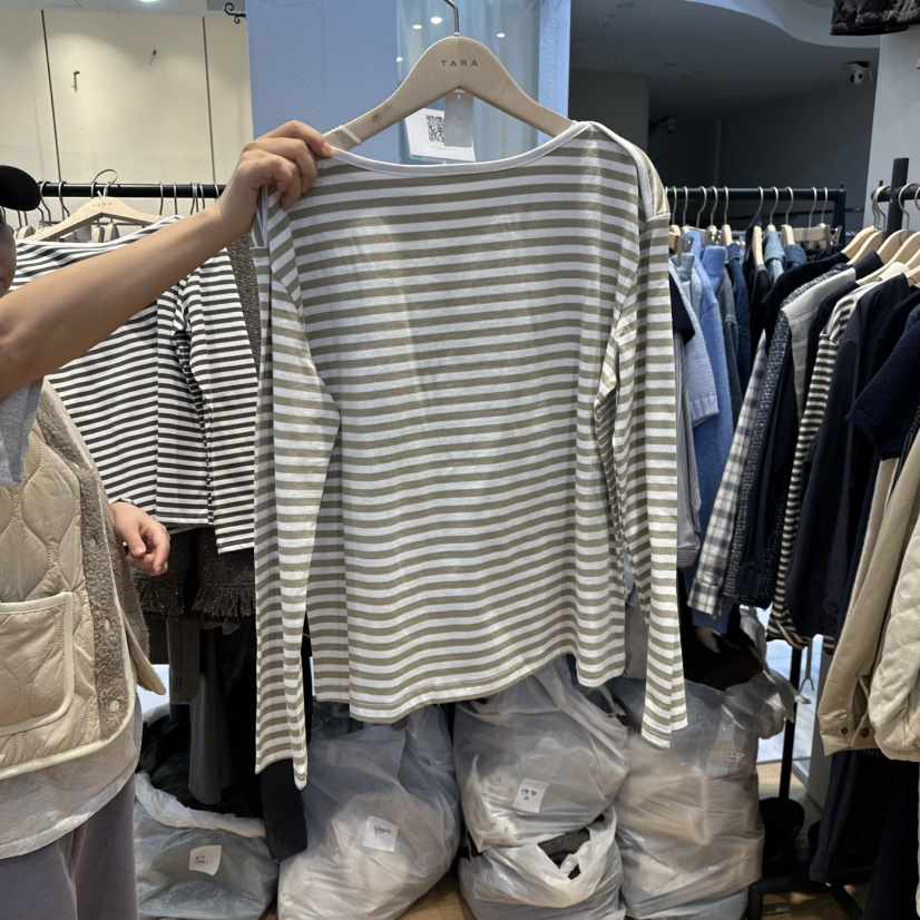 TARA東大門㊣直郵女士新款熱賣休閑人氣推薦真品時尚長袖T恤TARA長袖T恤