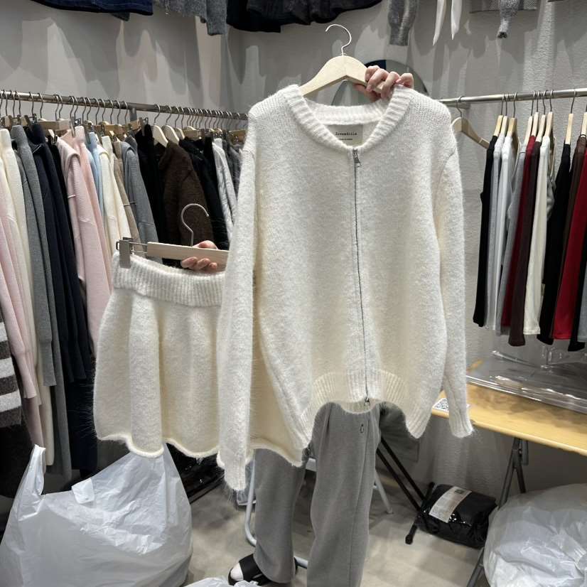 HOT PLACE東大門㊣直郵女裝新款人氣休閑25秋冬職業套裝拉鏈HOT PLACE_ISSUE/DREAM GIRIS套裝