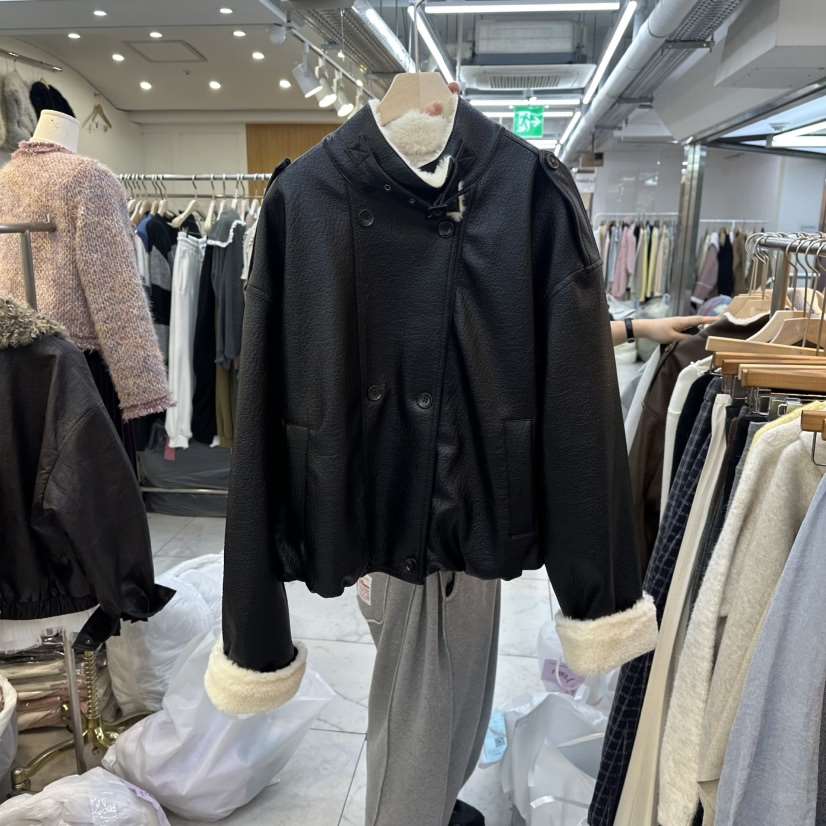 LULULALLA韓國代購㊣女裝新款熱賣職業推薦時尚休閑夾克皮革LULULALLA夾克