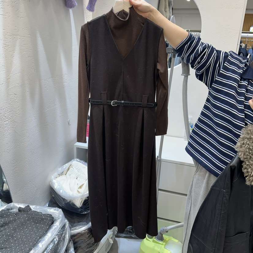 LULULALLA韓國直郵㊣女士新品休閑時尚職業25秋冬套裝含腰帶套裝LULULALLA套裝