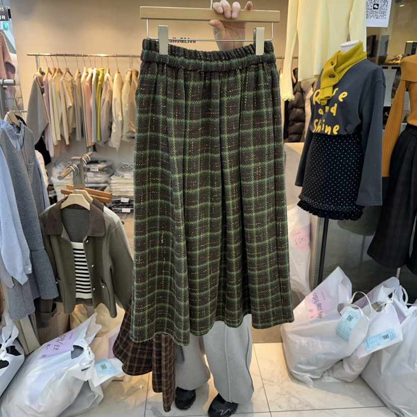 LULULALLA韓國代購㊣女士新品人氣職業熱賣25秋冬真品長裙口袋LULULALLA長裙