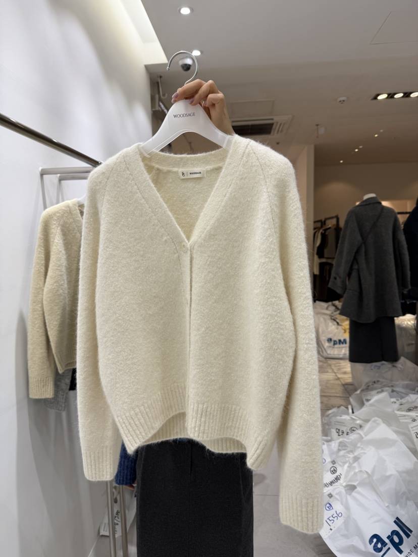 WOOD SAGE韓國代購㊣女裝新品推薦熱賣真品職業25秋冬毛衣羊駝WOOD SAGE毛衣