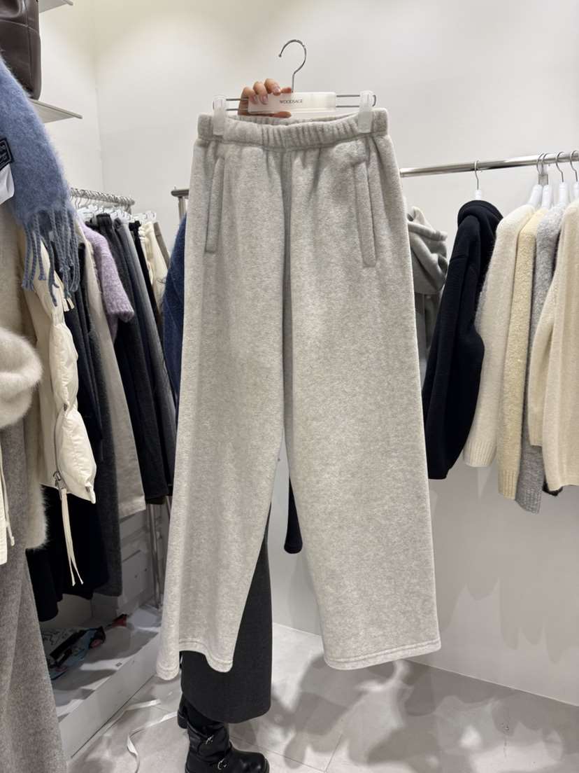 WOOD SAGE韓國直郵㊣女士新品職業25秋冬休閑熱賣休閑褲抓絨WOOD SAGE休閑褲