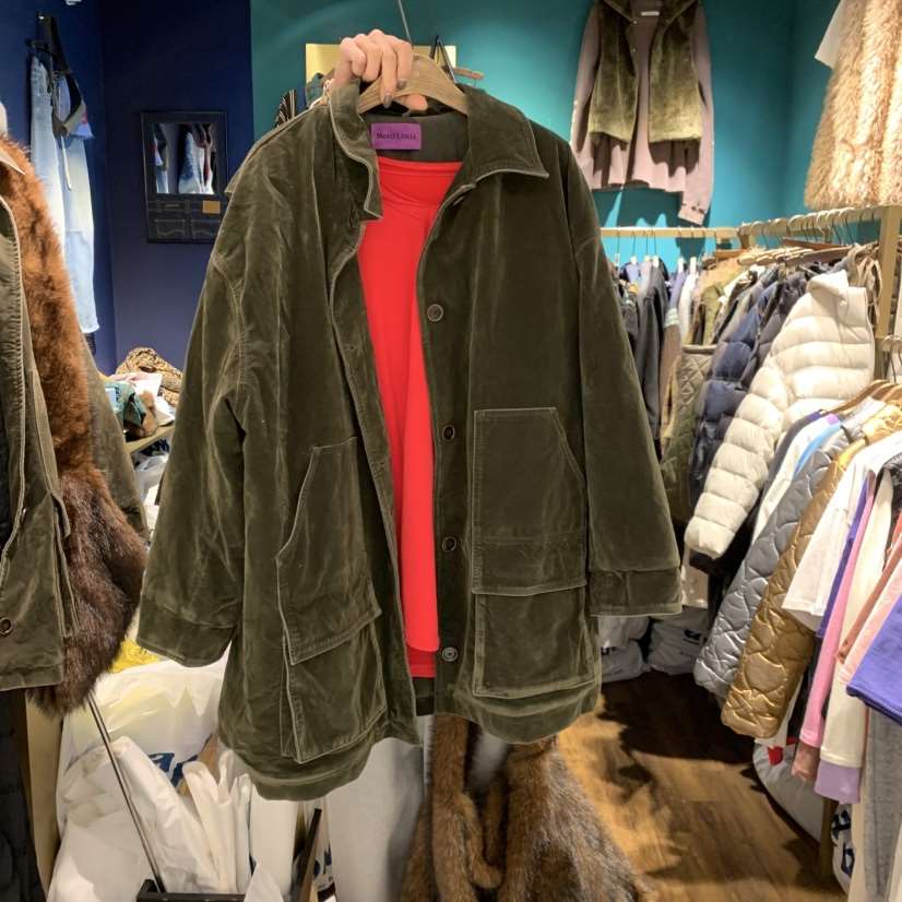 MERCI LINDA韓國代購㊣女裝新款真品熱賣休閑25秋冬夾克天鵝絨MERCI LINDA夾克