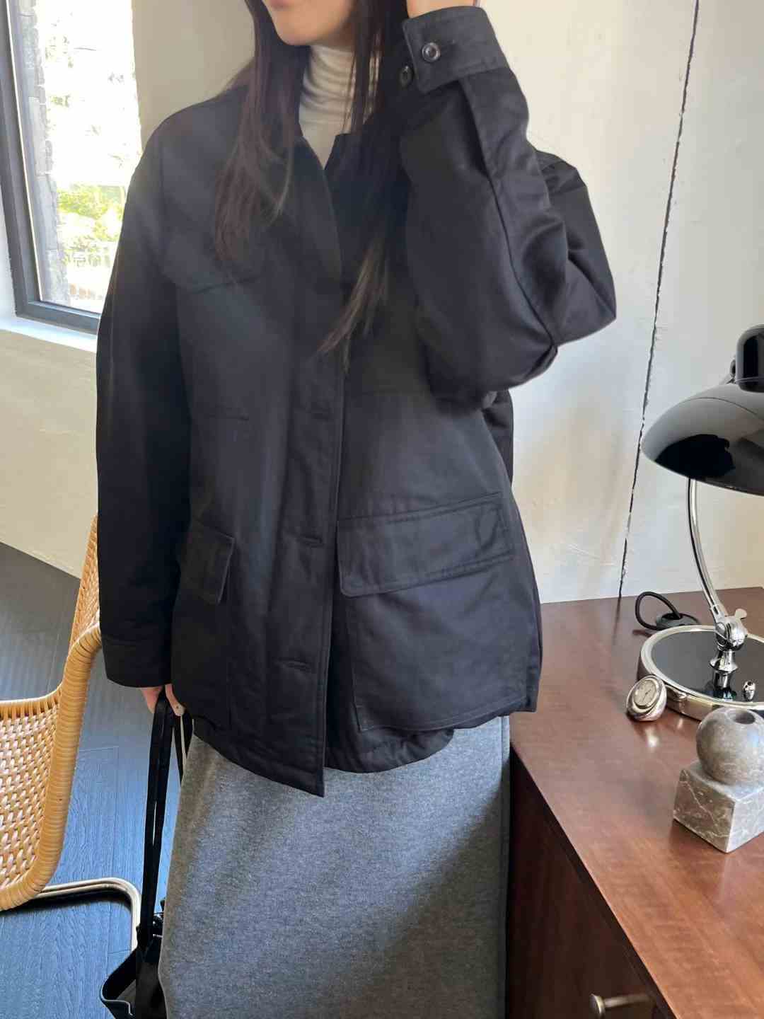 SIMPIEBEIGE東大門㊣實拍女裝新款職業熱賣真品短款棉服填充SIMPIEBEIGE短款棉服