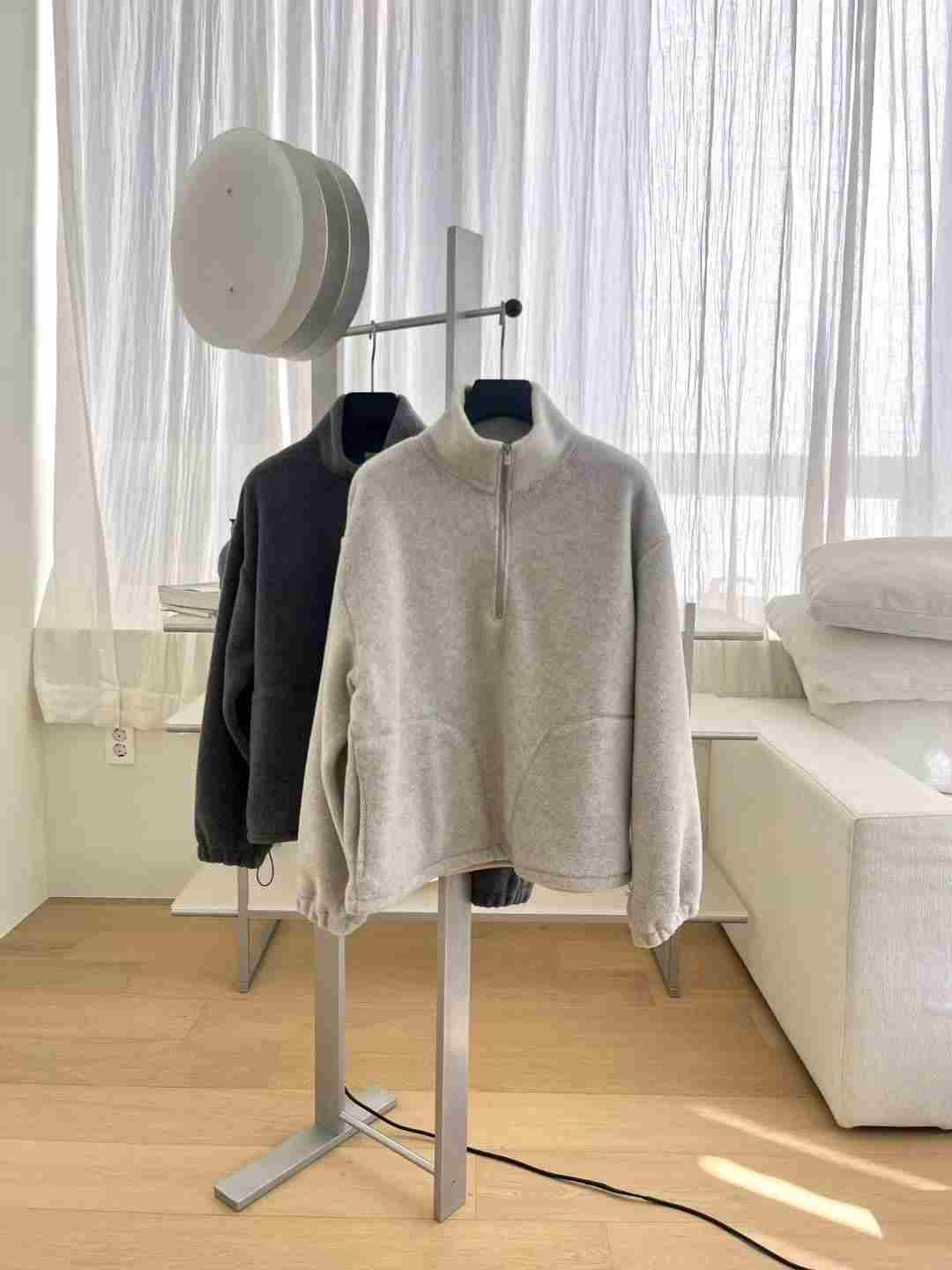 SIMPIEBEIGE韓國直郵㊣女士新款時尚職業人氣25秋冬衛衣抓絨拉鏈SIMPIEBEIGE衛衣